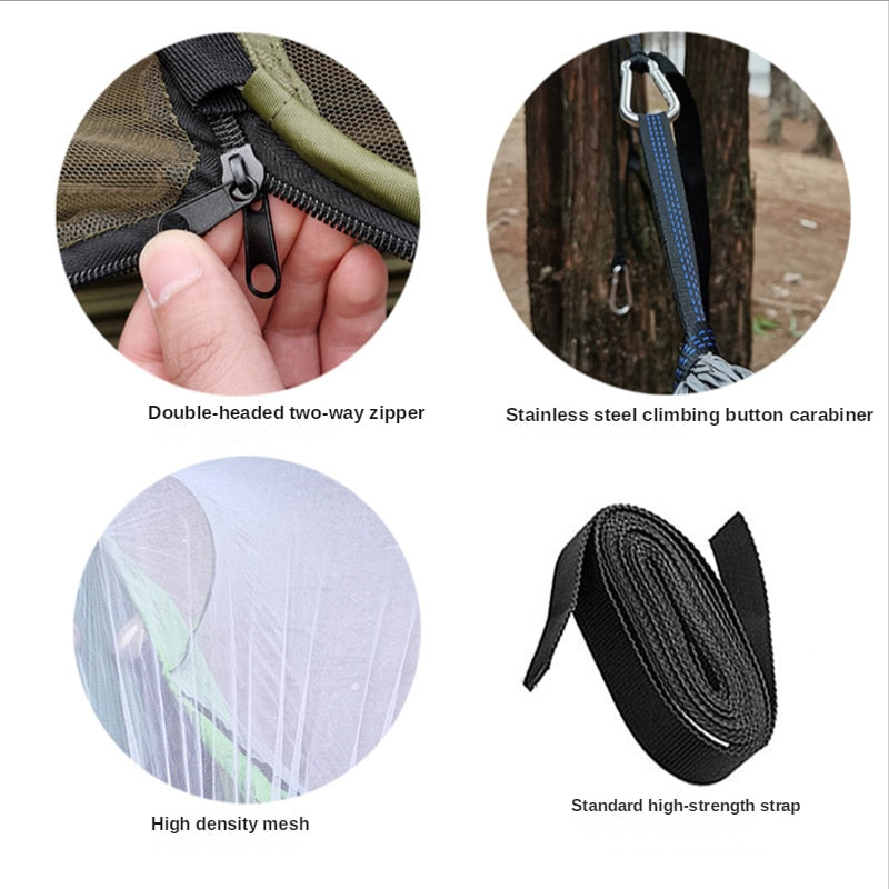 DomusEssentials™ Automatic Mosquito Net Hammock